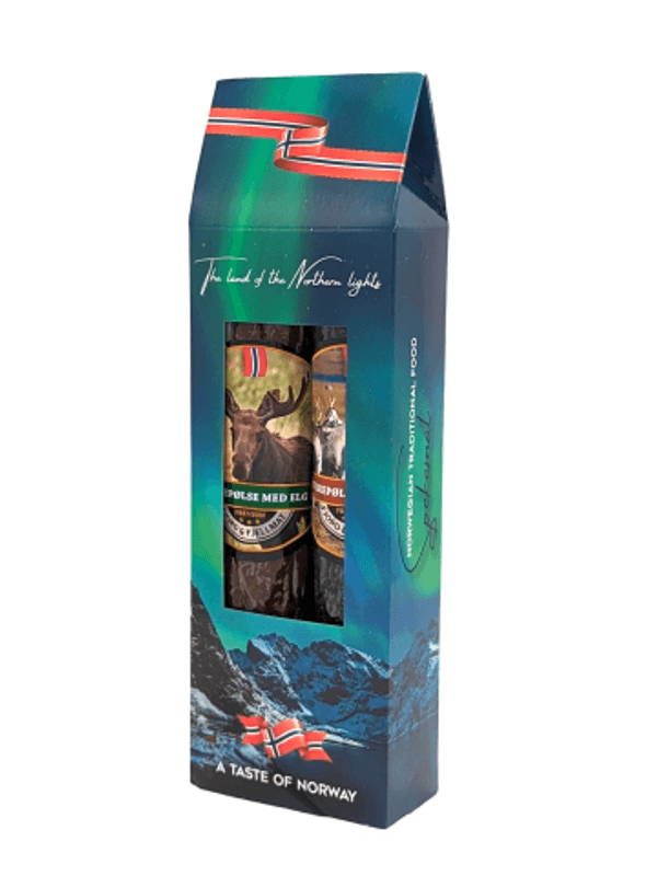 2pk eske med Nordlys mønster (uten innhold) 